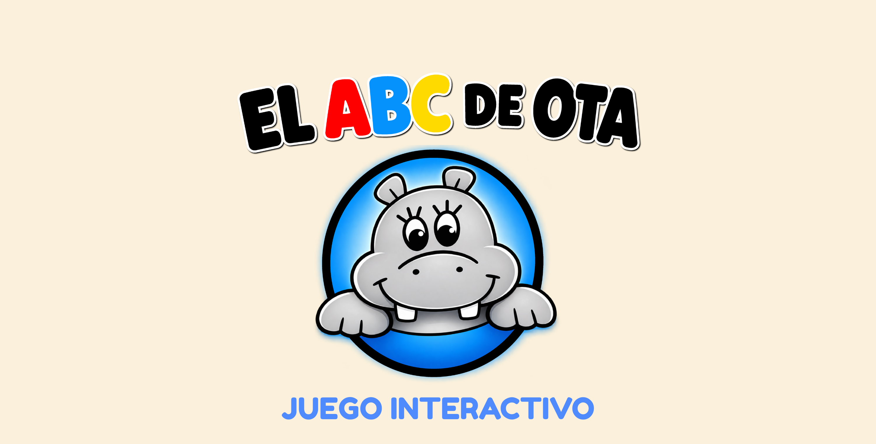 El ABC de OTA. Juego interactivo. OTA el hipopótamo.
